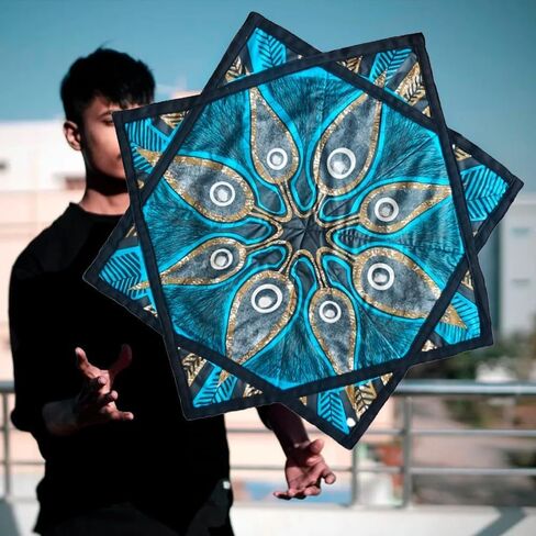 Star Air Flow Star, Spinning Cloth Flowstar, Dapo Star, Perfect for Juggling and Flow Arts, Portable and Durable (Blue) in Saudi Arabia
