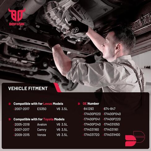 BDFHYK الأمامي الأمامي العادم المحول حفاز مع مجموعة الحشية متوافقة مع لكزس GS350 07-11 ، IS250 06-15 ، IS350 06-17 ، RC350 15-17 ، V6 2.5L 3.5L ، EPA متوافق ، استبدال 641557 in Saudi Arabia