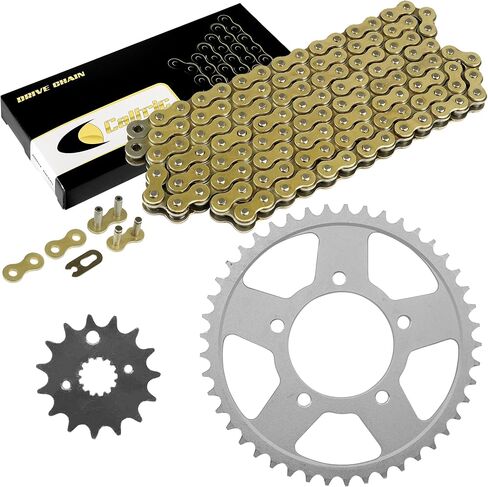 Caltric Drive Chain and Sprockets Kit Compatible with Suzuki GSX750F Katana 750 1998 1999 2000-2006 in Saudi Arabia