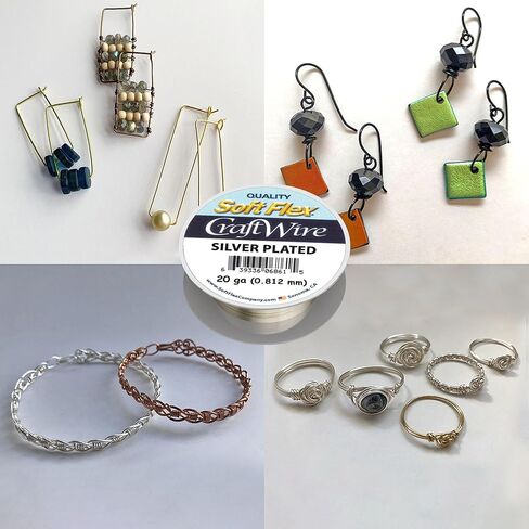 Soft Flex Craft Wire 20 Gauge - Silver Plating 1 Spool in a Pack - 6 Meters Jewelry Making Metal Wire in Kuwait