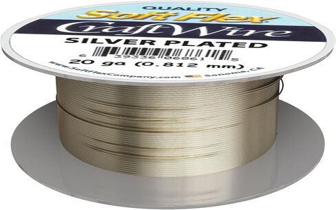 Soft Flex Craft Wire 20 Gauge - Silver Plating 1 Spool in a Pack - 6 Meters Jewelry Making Metal Wire in Kuwait