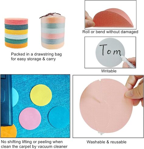 Carpet Floor Dots for Classroom Rug, Carpet Dots with Numbers 1-26, 4 Inch Circle Spot Carpet Markers for Classroom Teachers Preschool Kindergarten(26pcs) in Saudi Arabia