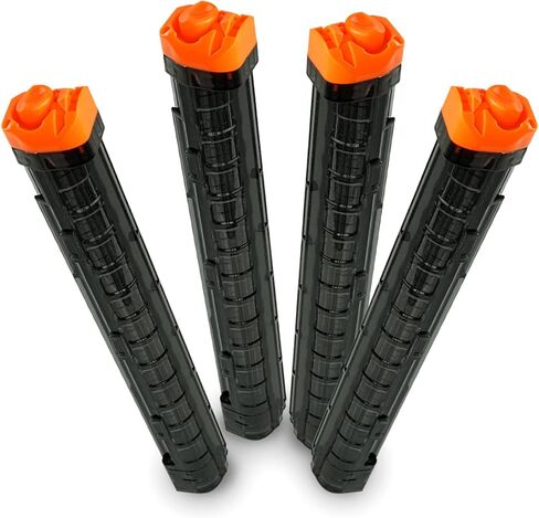 EKIND 4-Pack 12-Round Balls Magazine Clips for Nerf Rival Blaster, Compatible with Apollo XV-700, Zeus XV-1200, Atlas Gun（Transparent） in Saudi Arabia