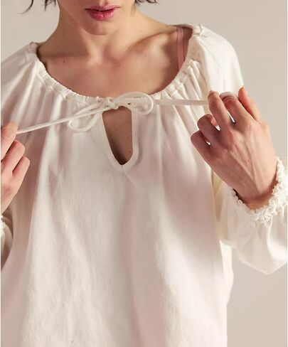 Women Long Puff Sleeve Front Tie Up Lace Trim Blouse Crop Tops Y2k Button Down Ruffle Hem Peplum Shirts Going Out in Kuwait