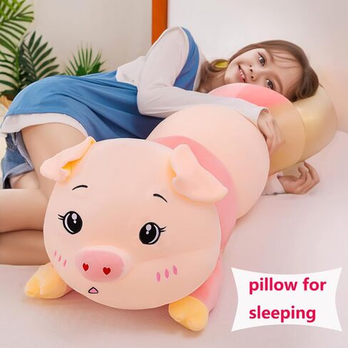 Oversized Chillet Plush Toy 47 Inch Chillet Floppy Dolls Sleeping Hugging Pillow Giant Stuffed Animal Gifts for Kids Christmas Birthday (Pink Chillet 47 Inch) in Saudi Arabia