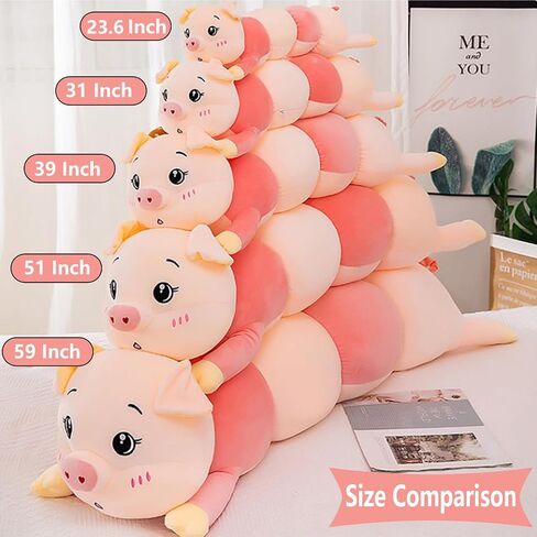 Oversized Chillet Plush Toy 47 Inch Chillet Floppy Dolls Sleeping Hugging Pillow Giant Stuffed Animal Gifts for Kids Christmas Birthday (Pink Chillet 47 Inch) in Saudi Arabia