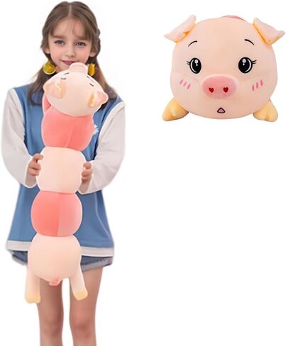 Oversized Chillet Plush Toy 47 Inch Chillet Floppy Dolls Sleeping Hugging Pillow Giant Stuffed Animal Gifts for Kids Christmas Birthday (Pink Chillet 47 Inch) in Saudi Arabia