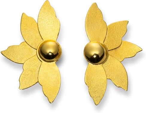 Dangle Drop Earrings for Women, Handmade 24K Gold Plated Dangle Drop Earrings, Gold statement Earrings, Unique Gift for Women, Aretes de mujer. in Saudi Arabia