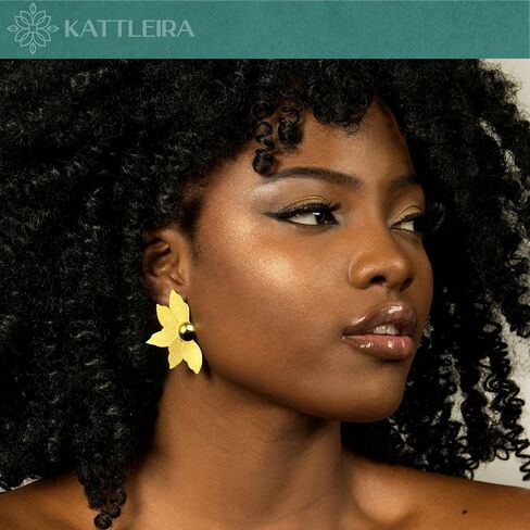 Dangle Drop Earrings for Women, Handmade 24K Gold Plated Dangle Drop Earrings, Gold statement Earrings, Unique Gift for Women, Aretes de mujer. in Saudi Arabia