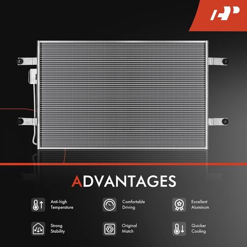 A-Premium Air Conditioning A/C Condenser Compatible with 2010 2011 2012 Freightliner Cascadia, Coronado, Replace# 2267126001 in Saudi Arabia