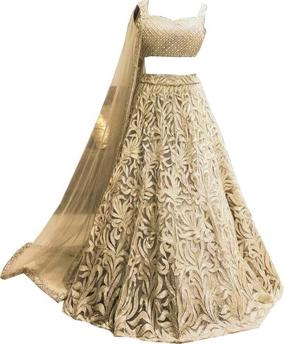 Rekha Designer Net Lehenga Choli Party Wear - Green in Kuwait