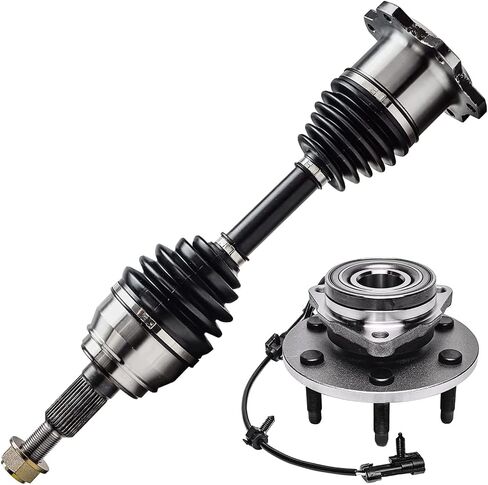 Detroit Axle - Front Wheel Bearing Hub CV Axle for 4WD Chevy GMC Silverado Sierra Suburban Avalanche Yukon XL 1500 Tahoe Cadillac Escalade ESV EXT, Wheel Hub Bearing Assembly CV Axle Replacement 6 Lug in Saudi Arabia