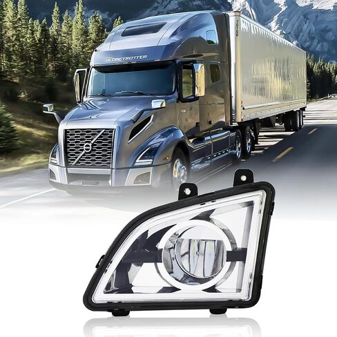 مصابيح ضوء الضباب الأمامية لقيادة الضباب متوافقة مع شاحنات Volvo VNL 2018+ (LED-Black ، زوج) in Kuwait