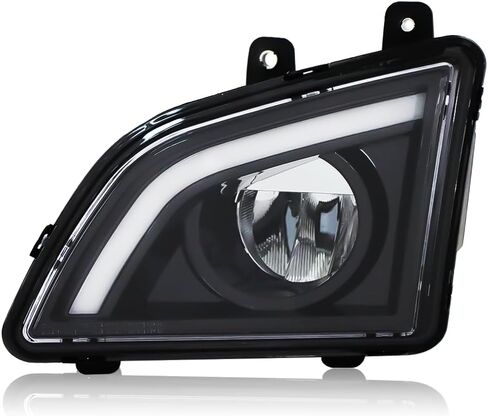 مصابيح ضوء الضباب الأمامية لقيادة الضباب متوافقة مع شاحنات Volvo VNL 2018+ (LED-Black ، زوج) in Kuwait