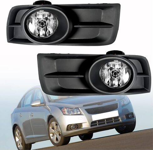 munirater 2-Pack Front Bumper Driving Fog Light Assembly with Bulbs and Wiring Switch Kit Replacement for Cruze 2010-2014 in Saudi Arabia
