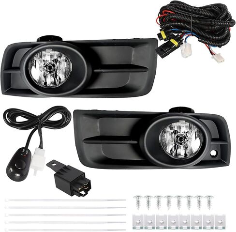 munirater 2-Pack Front Bumper Driving Fog Light Assembly with Bulbs and Wiring Switch Kit Replacement for Cruze 2010-2014 in Saudi Arabia