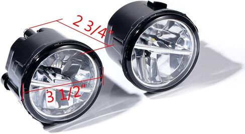 Pair Driving Fog Lamps H11 Led Fog Light White 6000K Compatible with Nissan Cube Juke Quest Murano Rogue Versa Infiniti FX EX QX M G Q in Saudi Arabia