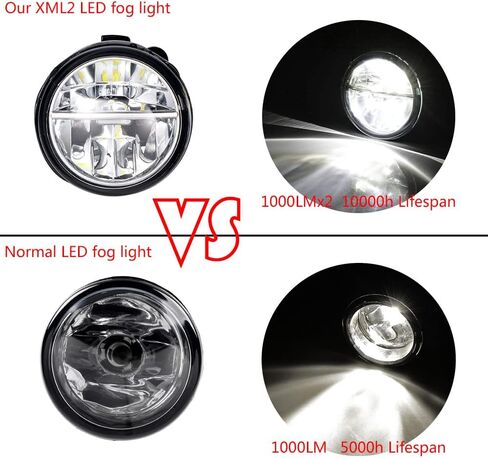 Pair Driving Fog Lamps H11 Led Fog Light White 6000K Compatible with Nissan Cube Juke Quest Murano Rogue Versa Infiniti FX EX QX M G Q in Saudi Arabia