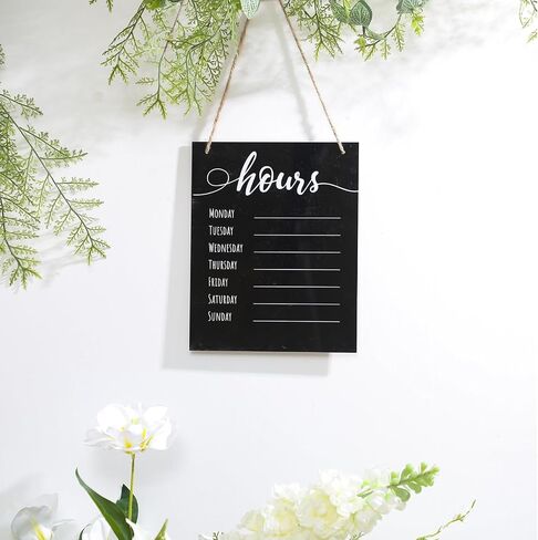 3 Pcs Dry Erase Store Hours Sign Set Include 8 x 10 Inch Erasable Business Hours Sign with Rope Dry Erase Maker and Suction Cup for Office Cafe Restaurant Outside Window Door in Saudi Arabia