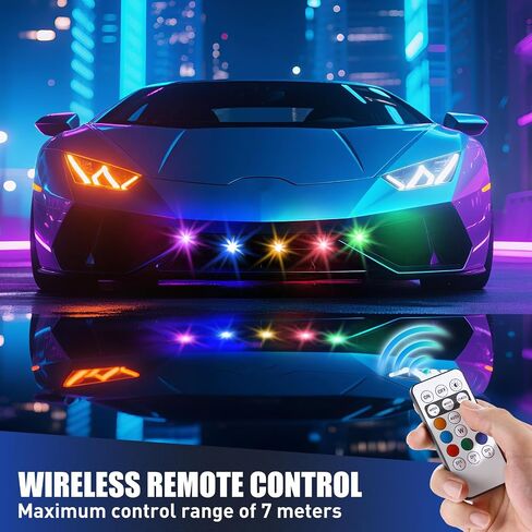 6pcs LED اللاسلكي LED مصابيح strobe مع التحكم عن بُعد ، 8 ألوان IP65 IP65 مقاومة للماء مضاد للتصادم USB Charing LED LED STROBE LIGH in Saudi Arabia