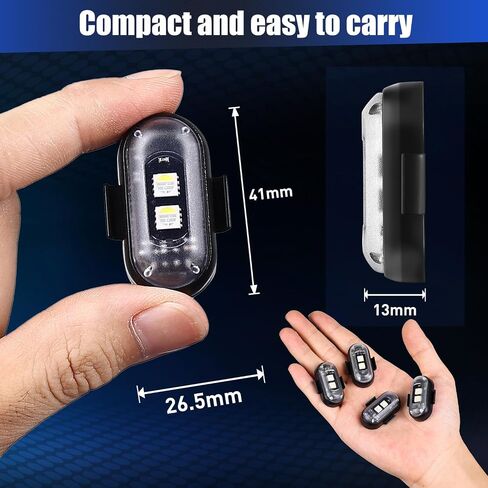 6pcs LED اللاسلكي LED مصابيح strobe مع التحكم عن بُعد ، 8 ألوان IP65 IP65 مقاومة للماء مضاد للتصادم USB Charing LED LED STROBE LIGH in Saudi Arabia