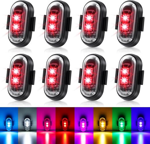 6pcs LED اللاسلكي LED مصابيح strobe مع التحكم عن بُعد ، 8 ألوان IP65 IP65 مقاومة للماء مضاد للتصادم USB Charing LED LED STROBE LIGH in Saudi Arabia