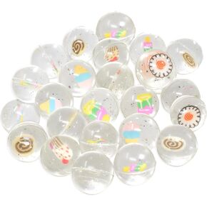 25 Bouncy Balls for Kids Party Favors | Colorful Frosted Bouncy Ball 27mm | Superball Small Rubber Balls for Kids in Kuwait