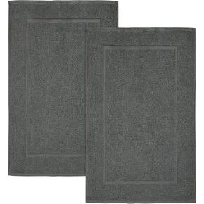 Bliss Casa Premium 100% Ring Spun Cotton Bath Mat, Bathroom Floor Towel Set - Pack of 2 Super Soft & Absorbent Luxury Hotel, Spa, Shower & Bath Tub Floor Mats Machine Washable 32"x20" (Grey) in Saudi Arabia