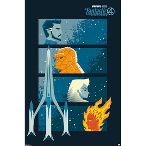 Trends International Marvel Fantastic Four: First Steps (2025) - ملصق الجدار التوضيحي ، 34L × 22.4W ، إصدار غير مؤلف in Kuwait