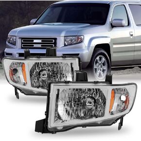 AKKON - For Honda Ridgeline OE Replacement Chrome Bezel Headlights Driver/Passenger Head Lamps Pair New in Saudi Arabia