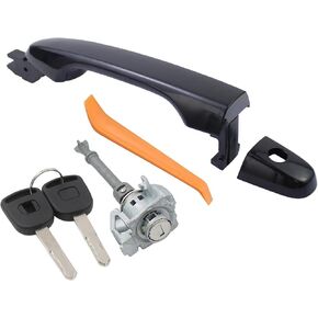 MOTOKU Front Left Exterior Door Handle Black and Door Lock Cylinder Kit w/Keys for Honda CR-V 2012-2016 Civic 2012-2015 in Saudi Arabia
