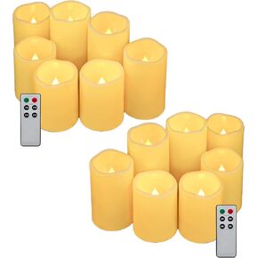 Aignis Flickering Flameless Candles Battery Operated Candles LED Candles with Remote Timer for Home/Wedding/Birthday/Holiday Decor, Cherry Blossom Pink 3D Flame Set of 3 (D3 xH4 5" 6") in Saudi Arabia