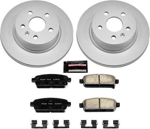 Power Stop CRK5544 Coated Brake Rotor & Ceramic Brake Pads- rear For Buick Encore, Chevrolet Cruze, Chevrolet Cruze Limi, Chevrolet Sonic, Chevrolet Trax [Model Specific] in Saudi Arabia