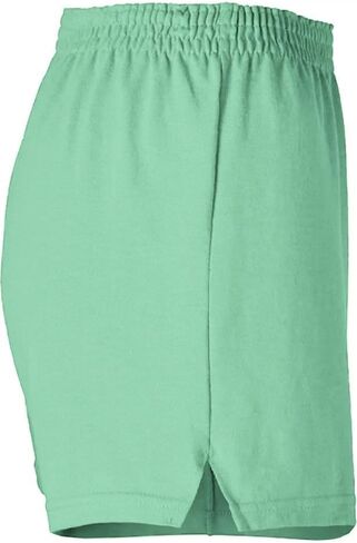Soffe Women's Junior Authentic Cheer Short - Comfortable Cotton Blend, for Gym, Dance, Elastic Waistband, Soft Fabric Dark Green in Saudi Arabia
