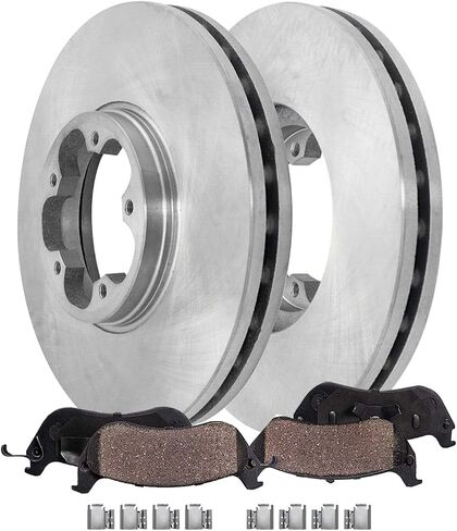 Detroit Axle-SRW Front Brake Kit لـ Ford Transit-150 Transit-250 ، Transit-350 ، وسادات فرامل السيراميك Transit-350 ، مع استبدال الأجهزة: 12.13 "دوارات بوصة in Saudi Arabia