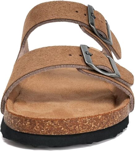 Torotto Womens Slides with Cork Footbed Open Toe Adjustable Webbing Flat Sandals for Walking | Beach | Indoor in Kuwait