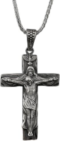 الأب الابن والروح القدس على قلادة الصليب ، إله الثالوث المقدس ، الابن والروح القدس ، 925 الجنيه الاسترليني المجوهرات المسيحية in Kuwait