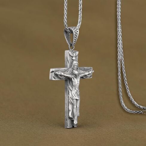 الأب الابن والروح القدس على قلادة الصليب ، إله الثالوث المقدس ، الابن والروح القدس ، 925 الجنيه الاسترليني المجوهرات المسيحية in Kuwait