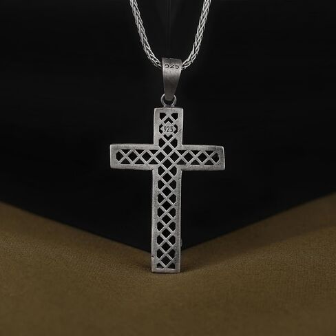 الأب الابن والروح القدس على قلادة الصليب ، إله الثالوث المقدس ، الابن والروح القدس ، 925 الجنيه الاسترليني المجوهرات المسيحية in Kuwait