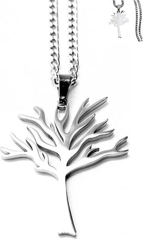 Tree Stainless Steel Necklace for Men, Hiphop Punk Rock Pendant Titanium Jewelry,tree of life necklace Valentine's Day gift for Men in Saudi Arabia