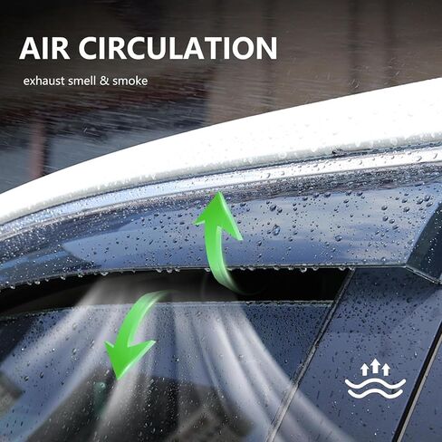 VENT FONGORS متوافقة مع Audi Q7 2016-2023 Windows Venshade Deflectors Rain Guards Accessories in Saudi Arabia