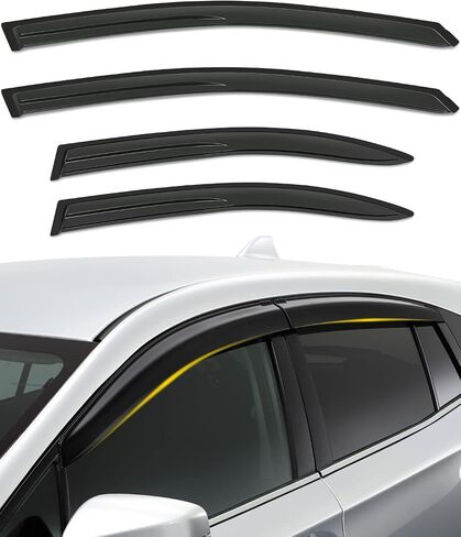 ROADFAR Fits For Lancer EVO 10 2008 2009 2010 2011 2012 2013 2014 2015 2016 2017 Window Outside Mount Window Deflector Rain Guard 4Pc Set in Saudi Arabia
