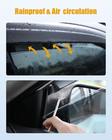 ROADFAR Fits For Lancer EVO 10 2008 2009 2010 2011 2012 2013 2014 2015 2016 2017 Window Outside Mount Window Deflector Rain Guard 4Pc Set in Saudi Arabia