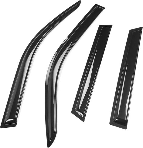 Ikon Motorsports ، Windows Bositers متوافق مع 2021-2025 Ford Bronco Sport 4DR ، شريط على النمط النحيف الظل الظل Rain Sun Guards Deflector Air Deflector ، 2022 in Saudi Arabia