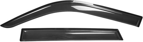 Ikon Motorsports ، Windows Bositers متوافق مع 2021-2025 Ford Bronco Sport 4DR ، شريط على النمط النحيف الظل الظل Rain Sun Guards Deflector Air Deflector ، 2022 in Saudi Arabia