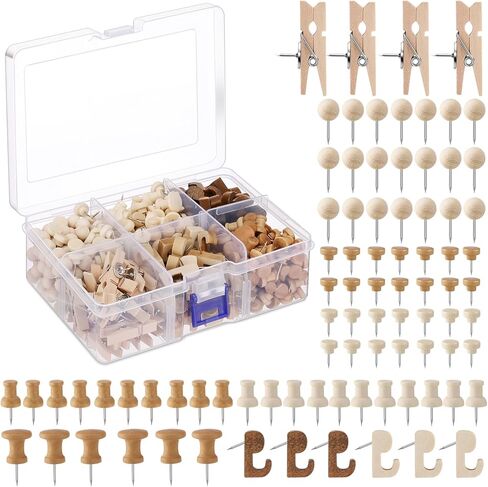 Sawysine 600 Pcs Decorative Push Pins, 6 Types Colorful Thumb Tacks for Bulletin Board Wall Cork Board Map Office Classroom Crafts Project(Pastel Color) in Kuwait