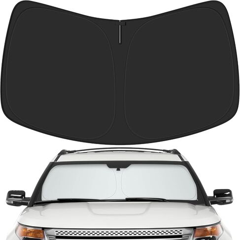 Car Windshield Sun Shade for Ford 2016-2019 Explorer Accessories (OEM Design) عزل عزل عزل حراري قابلة للطي شمسية للحماية النهائية in Kuwait