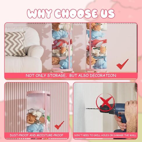 Stuffed Animal Storage Tube,Stuff Animal Organizer,Stuffed Animal Zoo Storage (White) in Kuwait