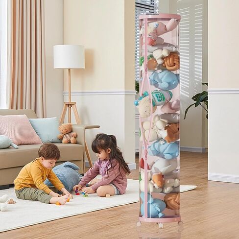 Stuffed Animal Storage Tube,Stuff Animal Organizer,Stuffed Animal Zoo Storage (White) in Kuwait