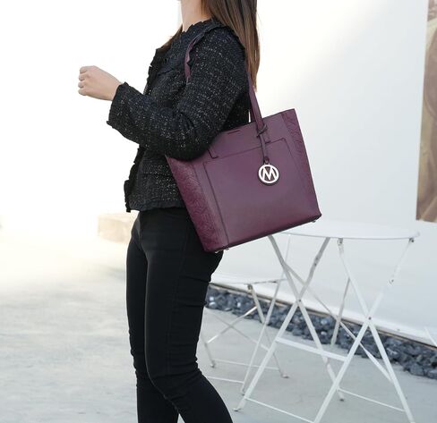 MKF Collection Tote Bag for Women, vegan Leather Large Top Handle Handbag Fashion Shoulder Bag Purse By Mia K in Saudi Arabia
